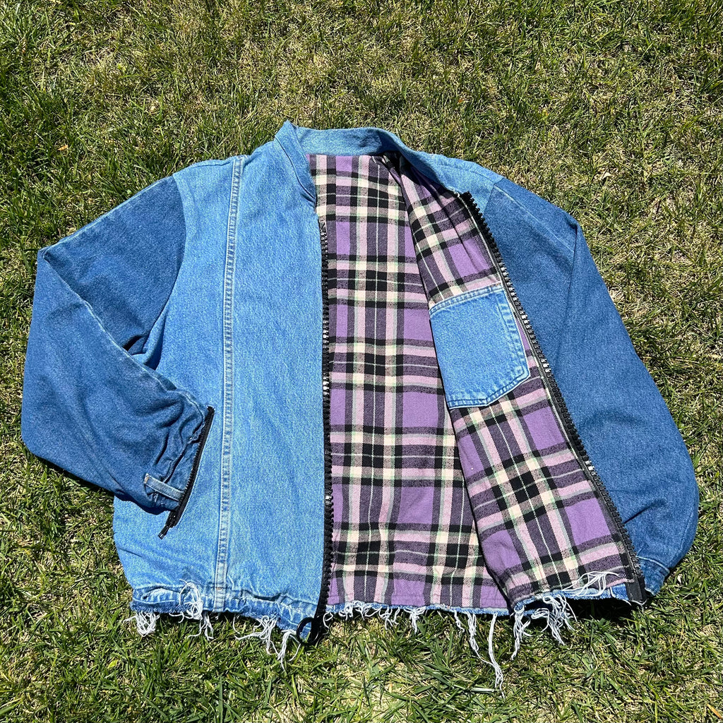 S.O.D.A. Oversized Two-Tone Denim Jacket