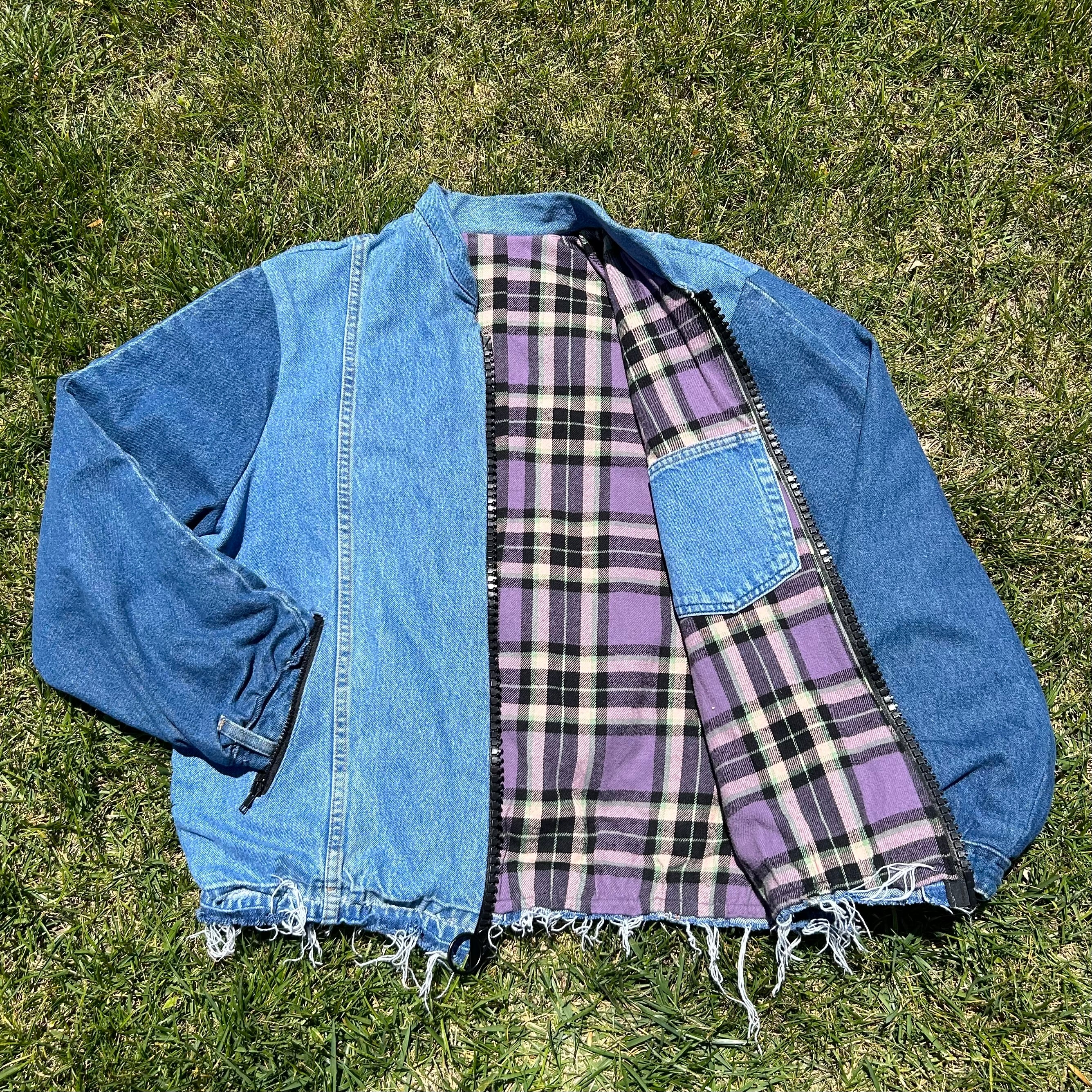 S.O.D.A. Oversized Two-Tone Denim Jacket