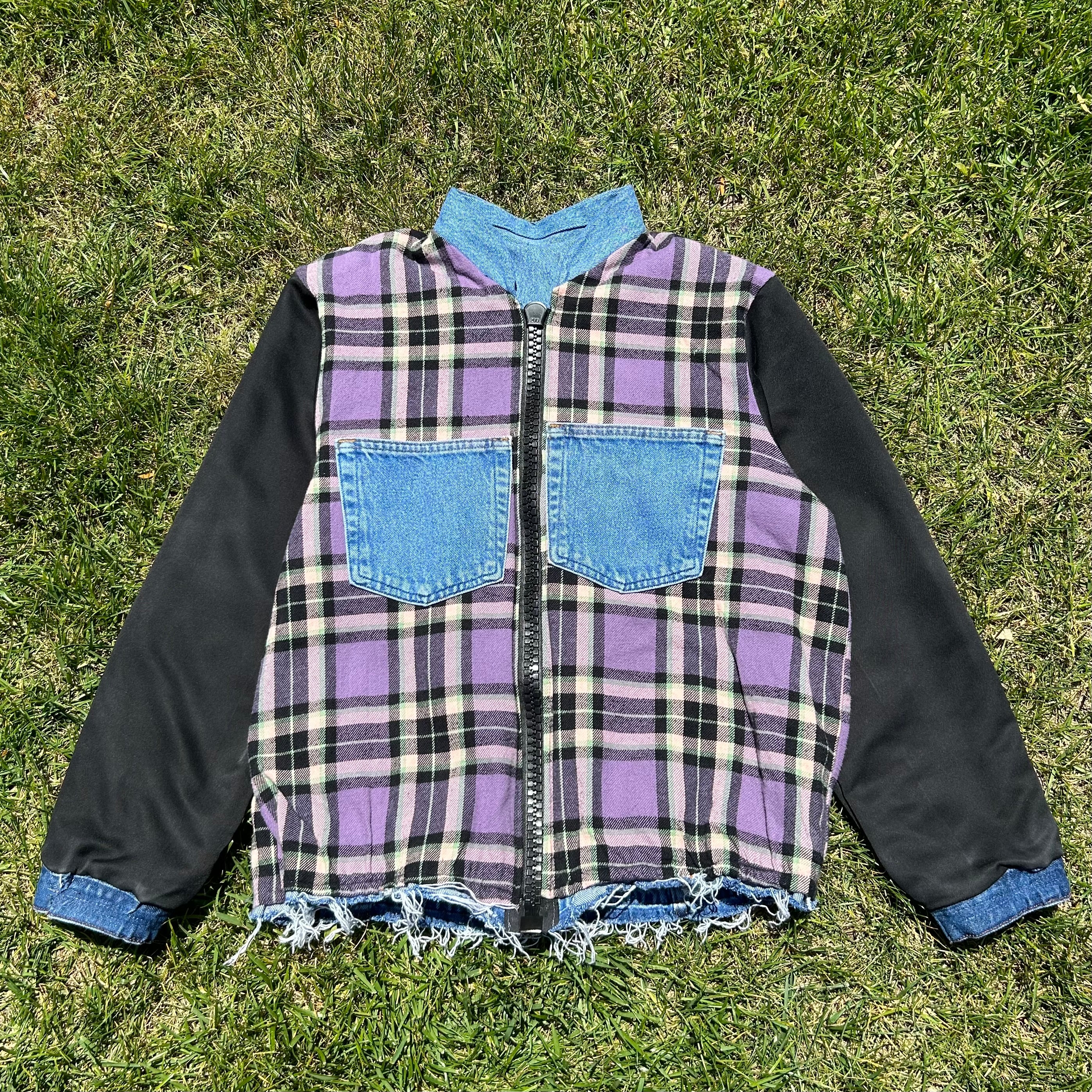 S.O.D.A. Oversized Two-Tone Denim Jacket